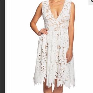 Dress The Population Rita Lace Fit & Flare Dress L
